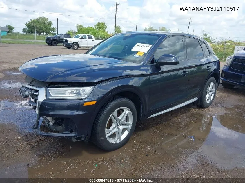 2018 Audi Q5 2.0T Premium/2.0T Tech Premium VIN: WA1ANAFY3J2110517 Lot: 39847819