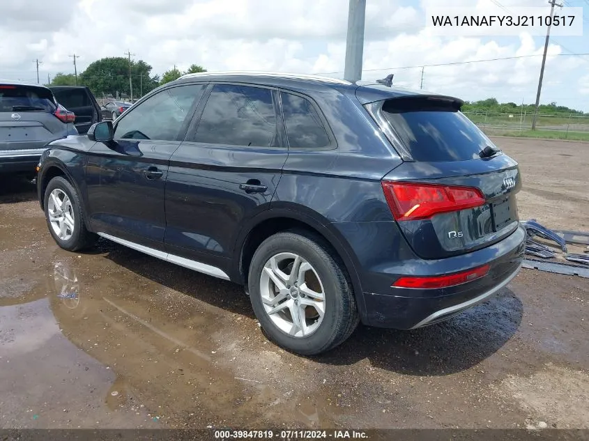 2018 Audi Q5 2.0T Premium/2.0T Tech Premium VIN: WA1ANAFY3J2110517 Lot: 39847819