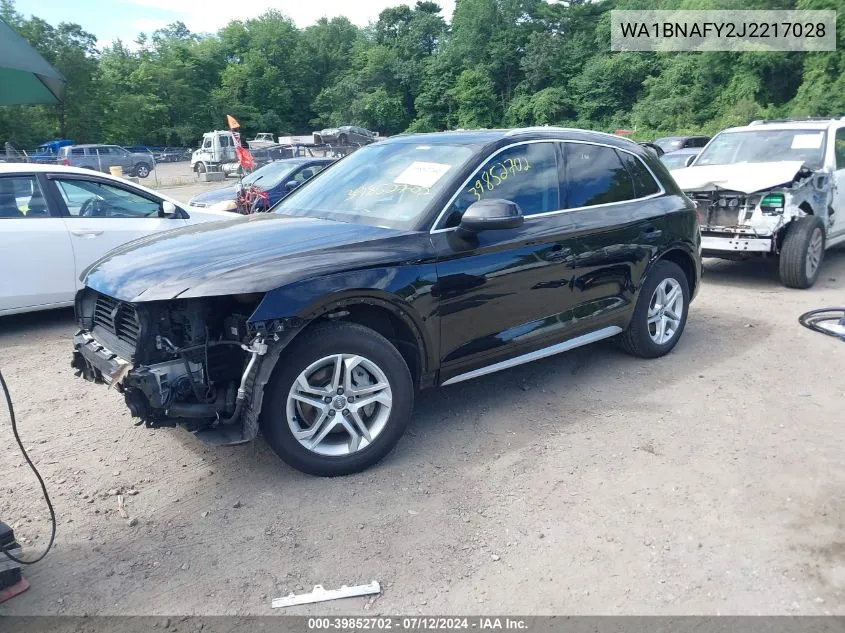 2018 Audi Q5 2.0T Premium/2.0T Tech Premium VIN: WA1BNAFY2J2217028 Lot: 39852702