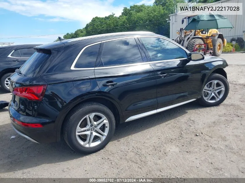 2018 Audi Q5 2.0T Premium/2.0T Tech Premium VIN: WA1BNAFY2J2217028 Lot: 39852702