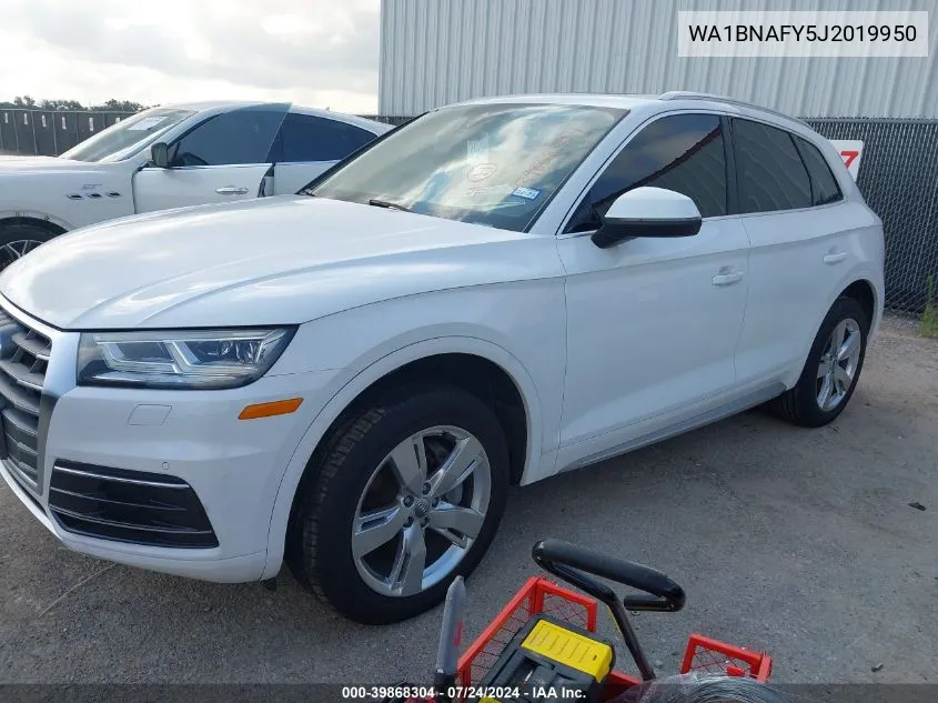 2018 Audi Q5 VIN: WA1BNAFY5J2019950 Lot: 39868304