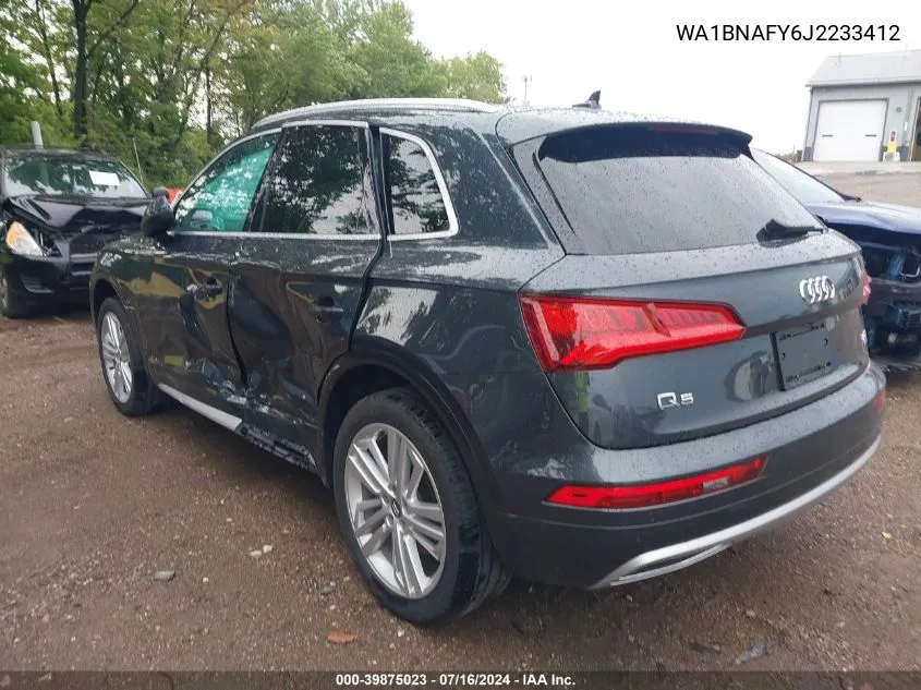 2018 Audi Q5 2.0T Premium/2.0T Tech Premium VIN: WA1BNAFY6J2233412 Lot: 39875023