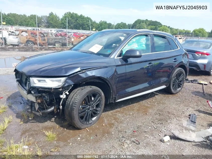 2018 Audi Q5 2.0T Premium/2.0T Tech Premium VIN: WA1BNAFY5J2045903 Lot: 39881762