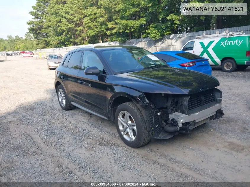 2018 Audi Q5 2.0T Premium/2.0T Tech Premium VIN: WA1ANAFY6J2141521 Lot: 39954668