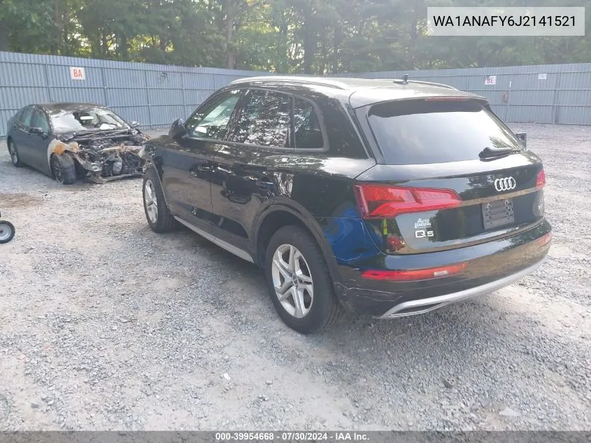 2018 Audi Q5 2.0T Premium/2.0T Tech Premium VIN: WA1ANAFY6J2141521 Lot: 39954668