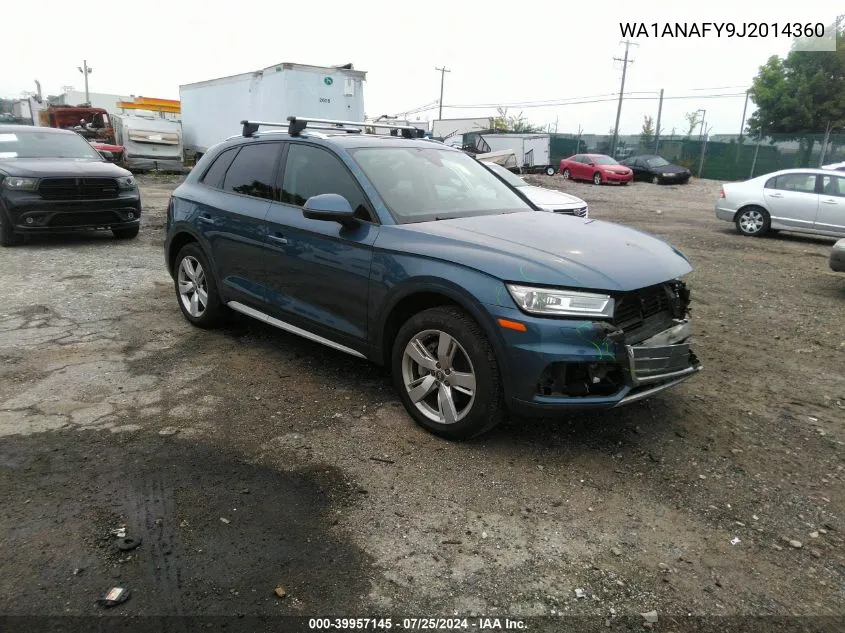 2018 Audi Q5 2.0T Premium/2.0T Tech Premium VIN: WA1ANAFY9J2014360 Lot: 39957145