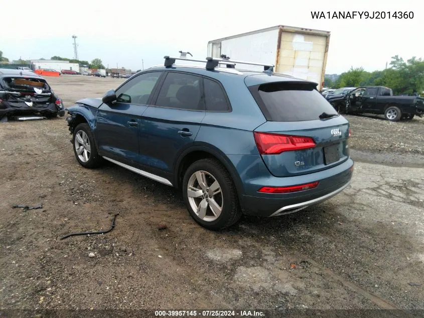 2018 Audi Q5 2.0T Premium/2.0T Tech Premium VIN: WA1ANAFY9J2014360 Lot: 39957145