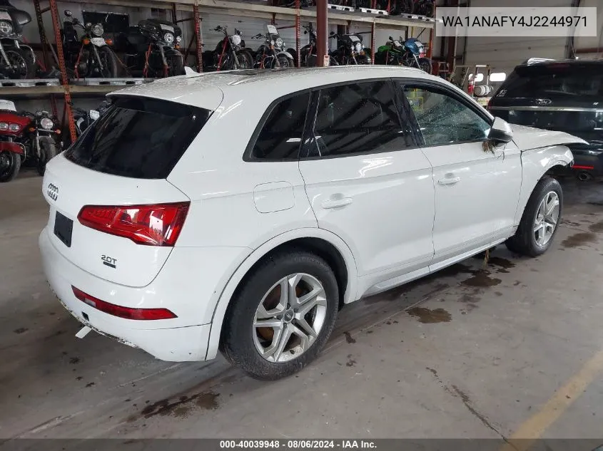 2018 Audi Q5 2.0T Premium/2.0T Tech Premium VIN: WA1ANAFY4J2244971 Lot: 40039948