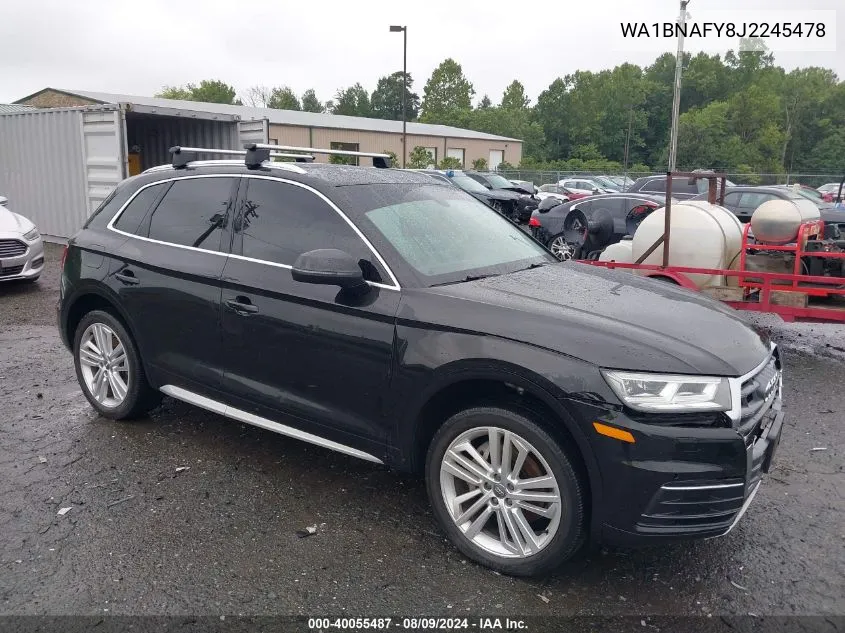 2018 Audi Q5 2.0T Premium/2.0T Tech Premium VIN: WA1BNAFY8J2245478 Lot: 40055487