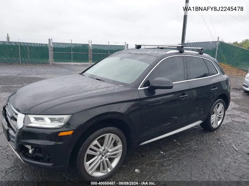 2018 Audi Q5 2.0T Premium/2.0T Tech Premium VIN: WA1BNAFY8J2245478 Lot: 40055487