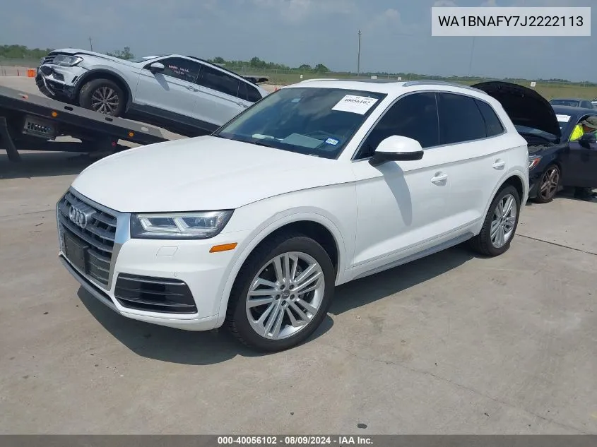 2018 Audi Q5 2.0T Premium VIN: WA1BNAFY7J2222113 Lot: 40056102