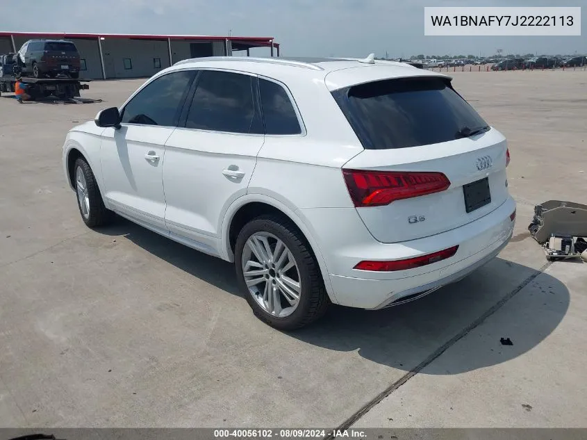 2018 Audi Q5 2.0T Premium VIN: WA1BNAFY7J2222113 Lot: 40056102