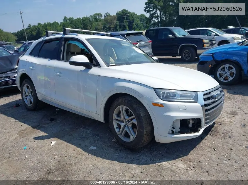 2018 Audi Q5 2.0T Premium/2.0T Tech Premium VIN: WA1ANAFY5J2060526 Lot: 40129306