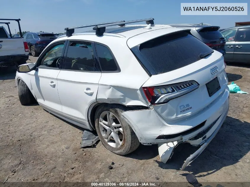 2018 Audi Q5 2.0T Premium/2.0T Tech Premium VIN: WA1ANAFY5J2060526 Lot: 40129306