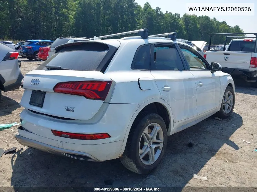 2018 Audi Q5 2.0T Premium/2.0T Tech Premium VIN: WA1ANAFY5J2060526 Lot: 40129306