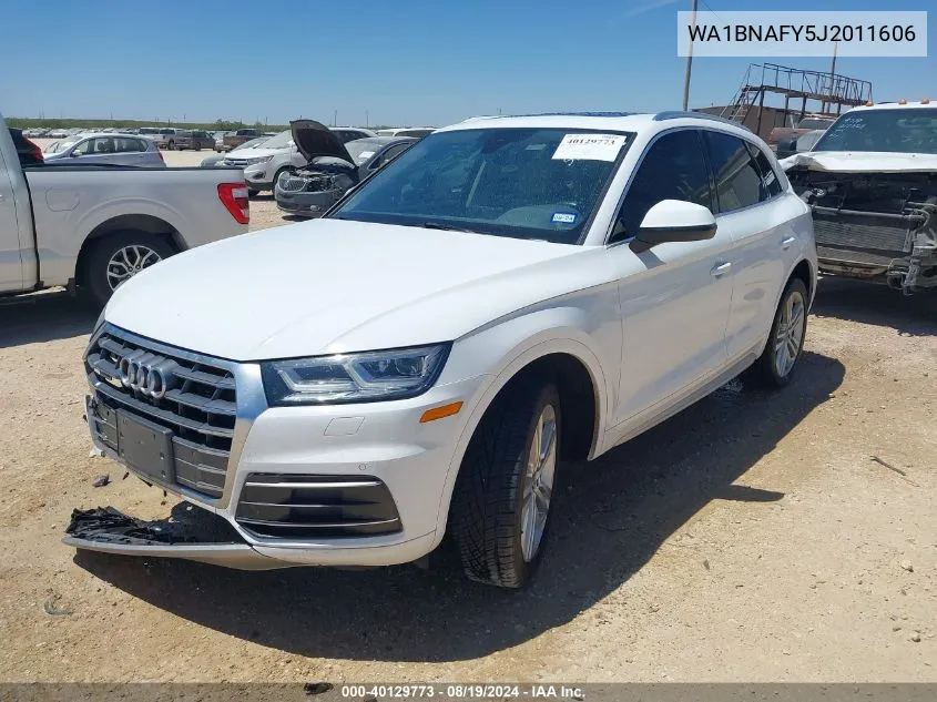 2018 Audi Q5 2.0T Premium/2.0T Tech Premium VIN: WA1BNAFY5J2011606 Lot: 40129773