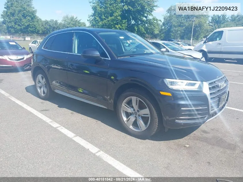 2018 Audi Q5 Premium Plus VIN: WA1BNAFY1J2209423 Lot: 40151042