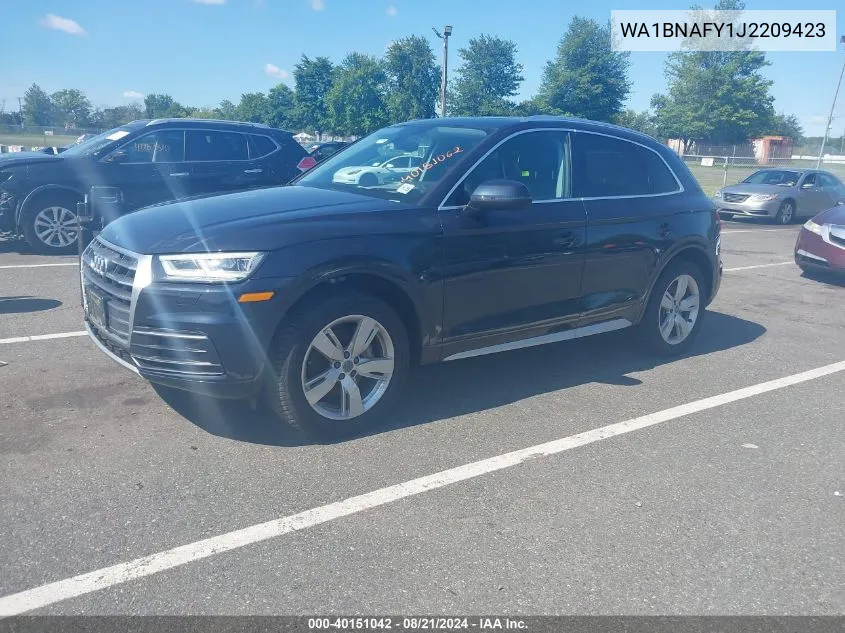 2018 Audi Q5 Premium Plus VIN: WA1BNAFY1J2209423 Lot: 40151042