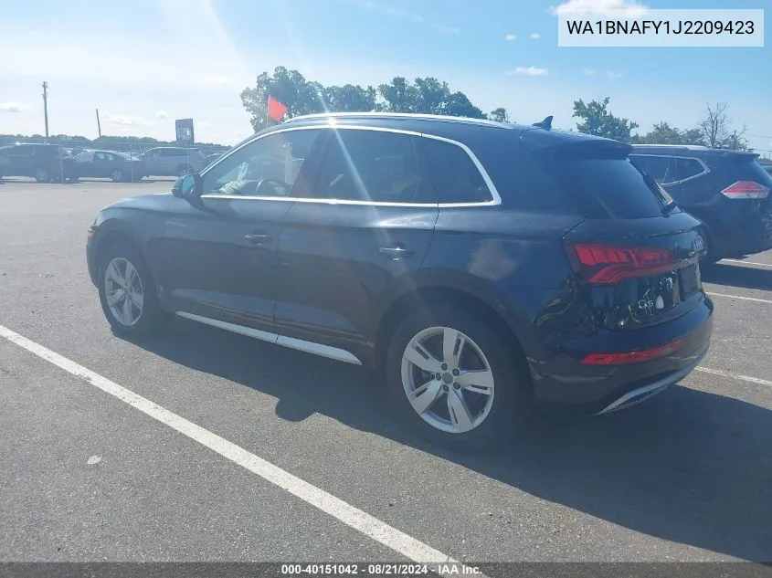 2018 Audi Q5 Premium Plus VIN: WA1BNAFY1J2209423 Lot: 40151042