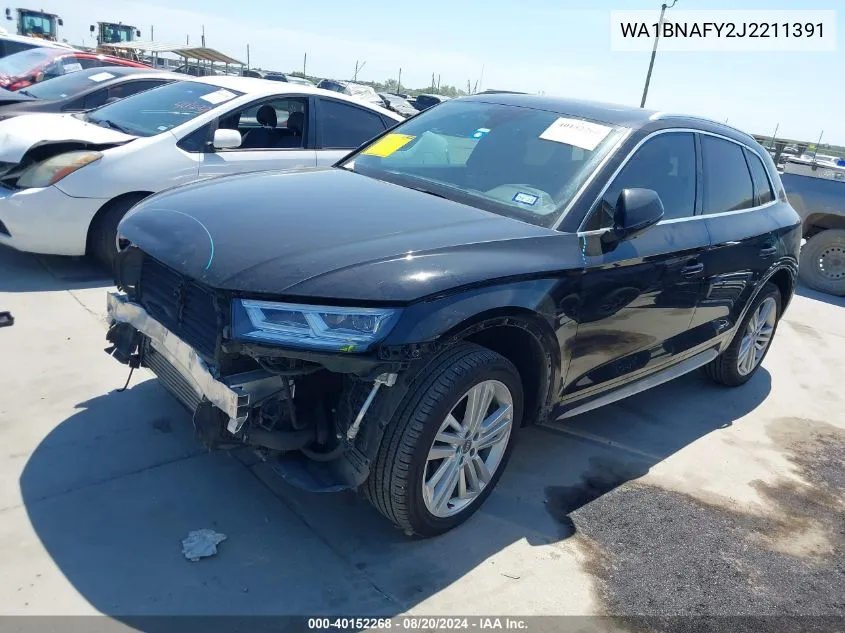 2018 Audi Q5 Premium Plus VIN: WA1BNAFY2J2211391 Lot: 40152268