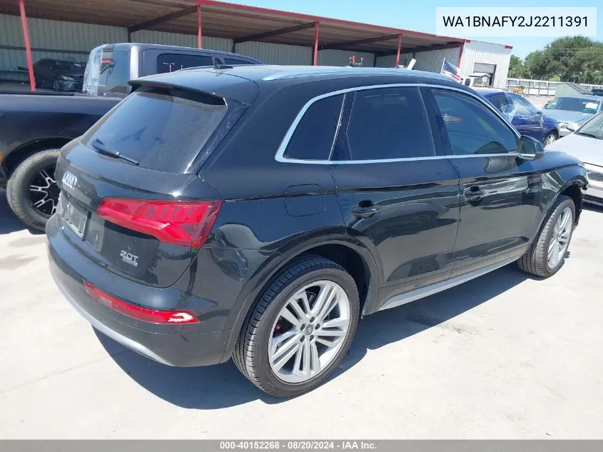 2018 Audi Q5 Premium Plus VIN: WA1BNAFY2J2211391 Lot: 40152268