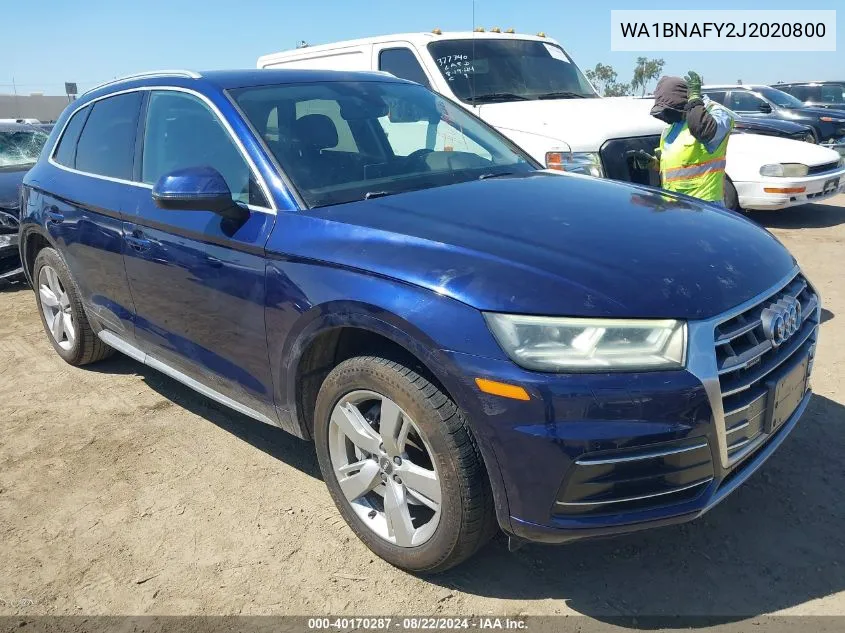 2018 Audi Q5 2.0T Premium/2.0T Tech Premium VIN: WA1BNAFY2J2020800 Lot: 40170287