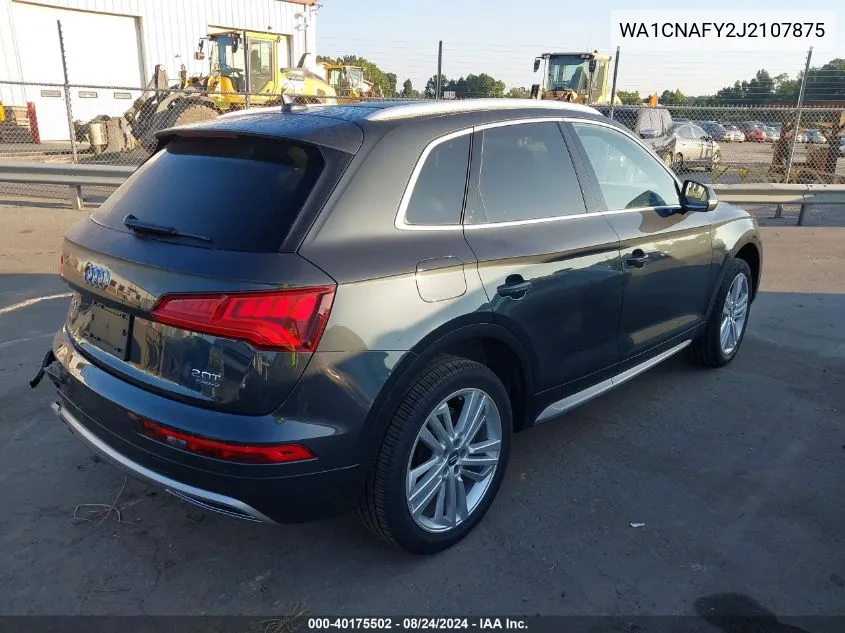 2018 Audi Q5 2.0T Premium/2.0T Tech Premium VIN: WA1CNAFY2J2107875 Lot: 40175502