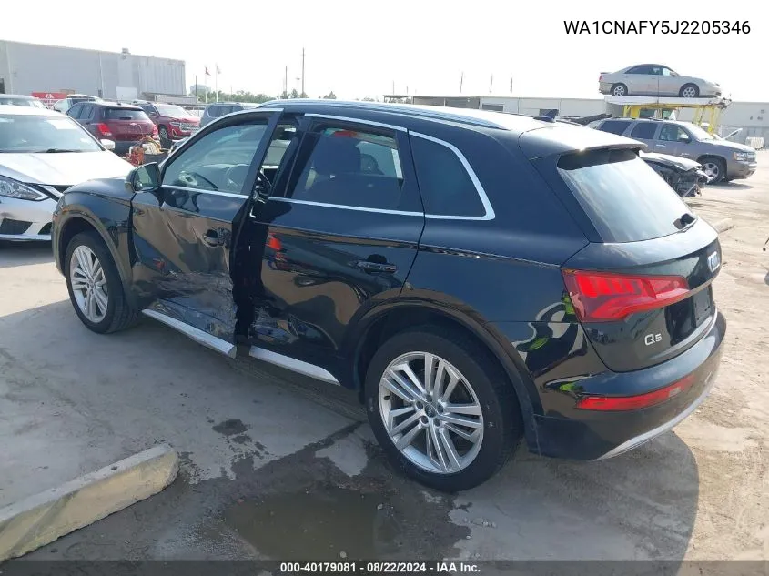 2018 Audi Q5 2.0T Premium/2.0T Tech Premium VIN: WA1CNAFY5J2205346 Lot: 40179081