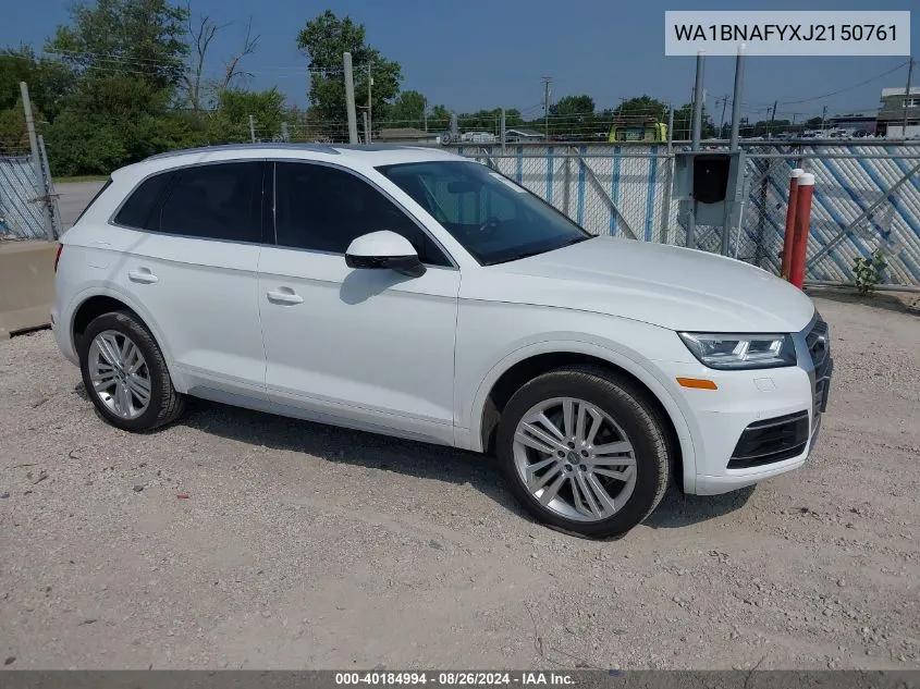 2018 Audi Q5 2.0T Premium/2.0T Tech Premium VIN: WA1BNAFYXJ2150761 Lot: 40184994