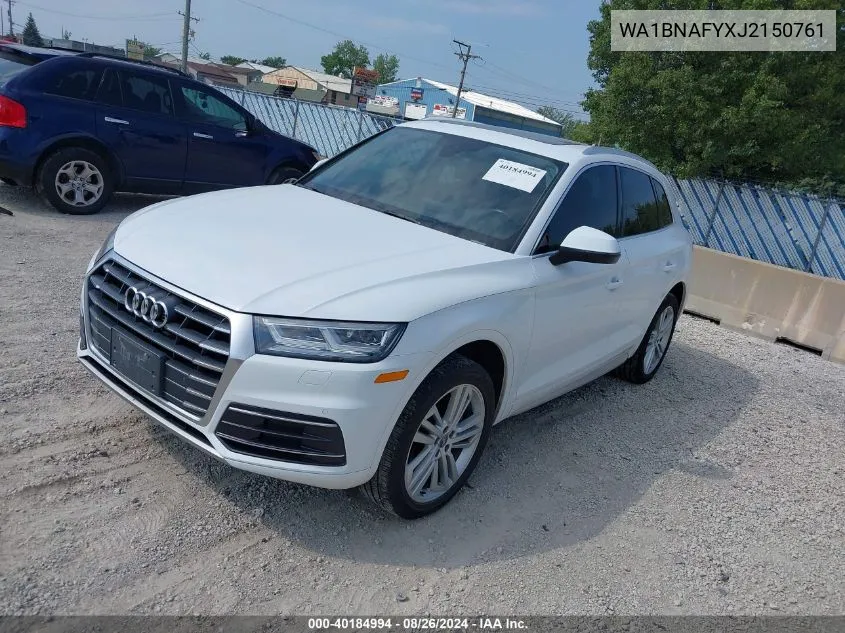 2018 Audi Q5 2.0T Premium/2.0T Tech Premium VIN: WA1BNAFYXJ2150761 Lot: 40184994