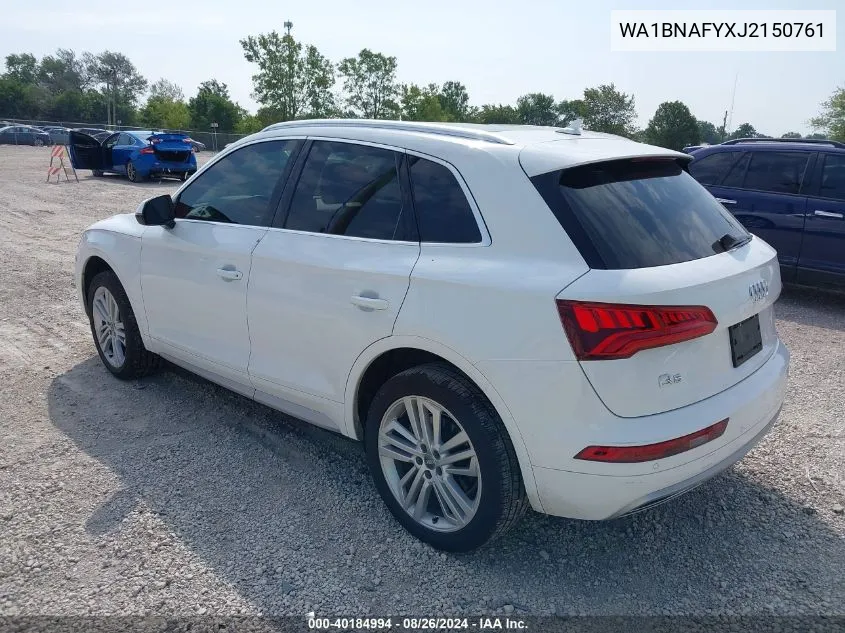 2018 Audi Q5 2.0T Premium/2.0T Tech Premium VIN: WA1BNAFYXJ2150761 Lot: 40184994