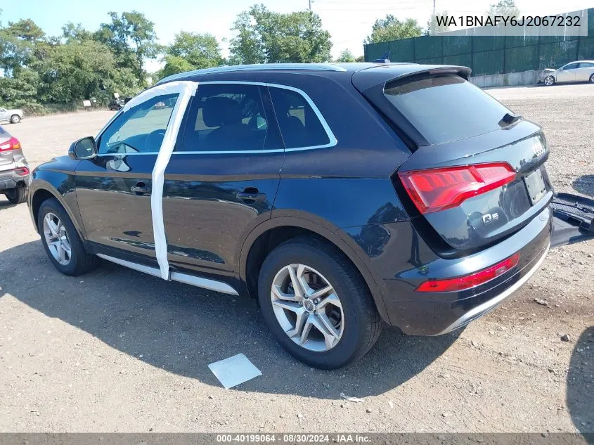 2018 Audi Q5 2.0T Premium/2.0T Tech Premium VIN: WA1BNAFY6J2067232 Lot: 40199064