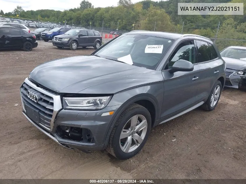 2018 Audi Q5 2.0T Premium/2.0T Tech Premium VIN: WA1ANAFY2J2021151 Lot: 40206137