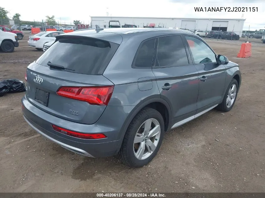 WA1ANAFY2J2021151 2018 Audi Q5 2.0T Premium/2.0T Tech Premium