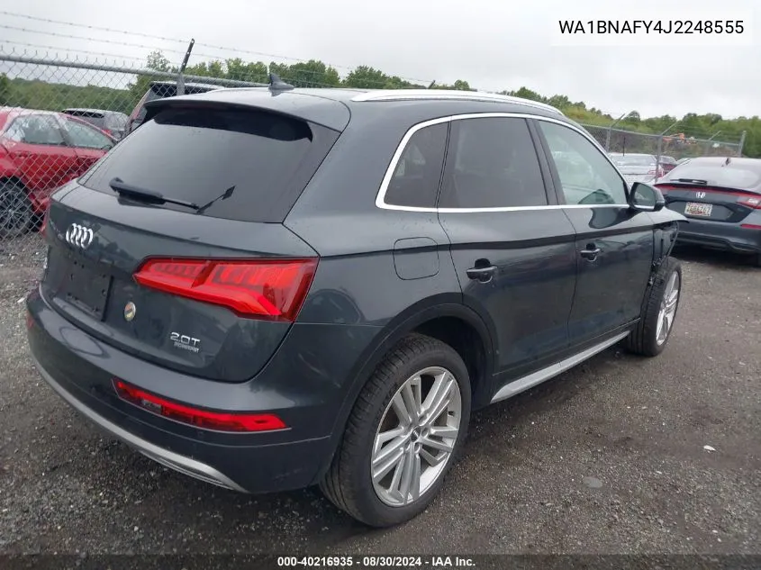 2018 Audi Q5 2.0T Premium/2.0T Tech Premium VIN: WA1BNAFY4J2248555 Lot: 40216935