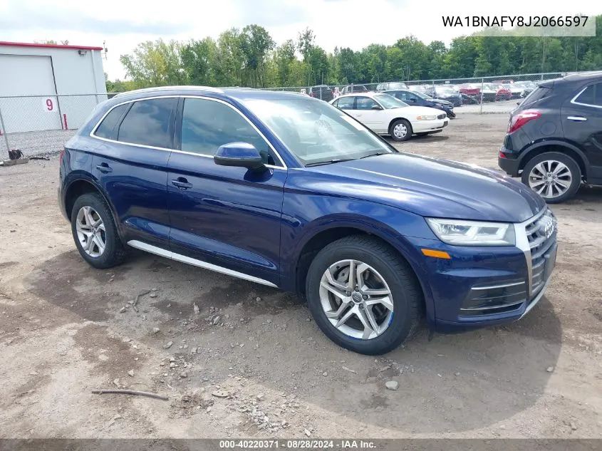 2018 Audi Q5 2.0T Premium/2.0T Tech Premium VIN: WA1BNAFY8J2066597 Lot: 40220371