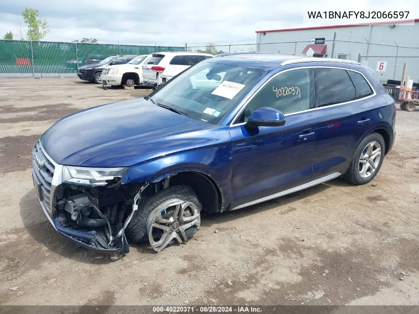 2018 Audi Q5 2.0T Premium/2.0T Tech Premium VIN: WA1BNAFY8J2066597 Lot: 40220371