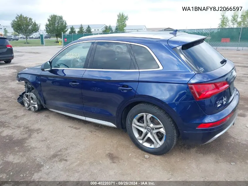 2018 Audi Q5 2.0T Premium/2.0T Tech Premium VIN: WA1BNAFY8J2066597 Lot: 40220371