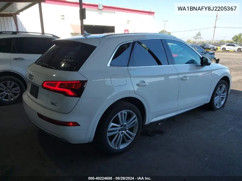 2018 Audi Q5 2.0T Premium/2.0T Tech Premium VIN: WA1BNAFY8J2205367 Lot: 40224688