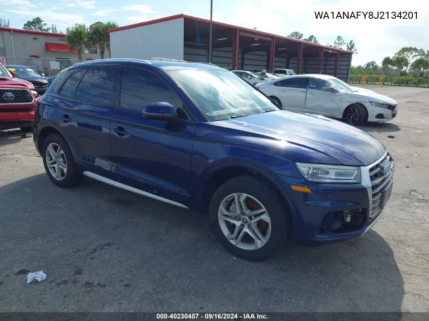 2018 Audi Q5 2.0T Premium/2.0T Tech Premium VIN: WA1ANAFY8J2134201 Lot: 40230457