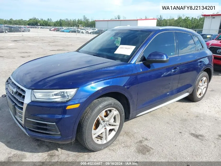 2018 Audi Q5 2.0T Premium/2.0T Tech Premium VIN: WA1ANAFY8J2134201 Lot: 40230457