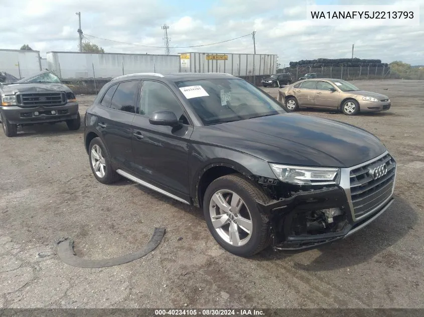 2018 Audi Q5 2.0T Premium/2.0T Tech Premium VIN: WA1ANAFY5J2213793 Lot: 40234105