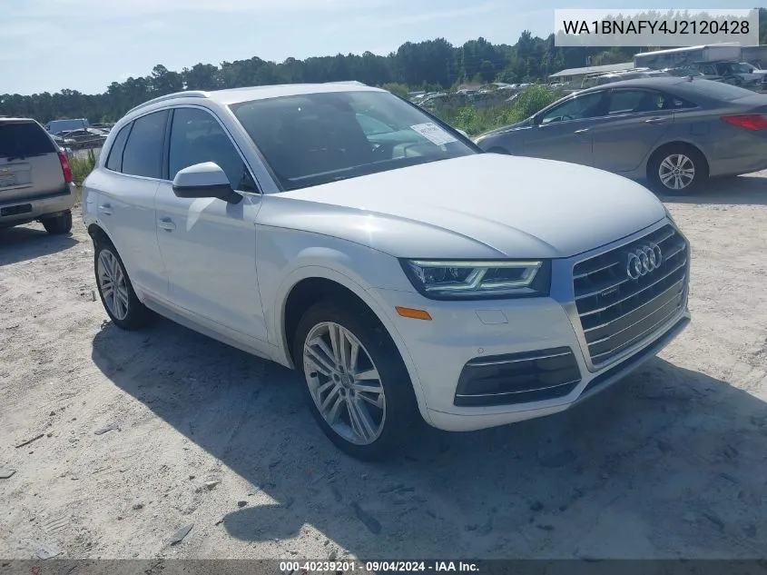 2018 Audi Q5 2.0T Premium/2.0T Tech Premium VIN: WA1BNAFY4J2120428 Lot: 40239201