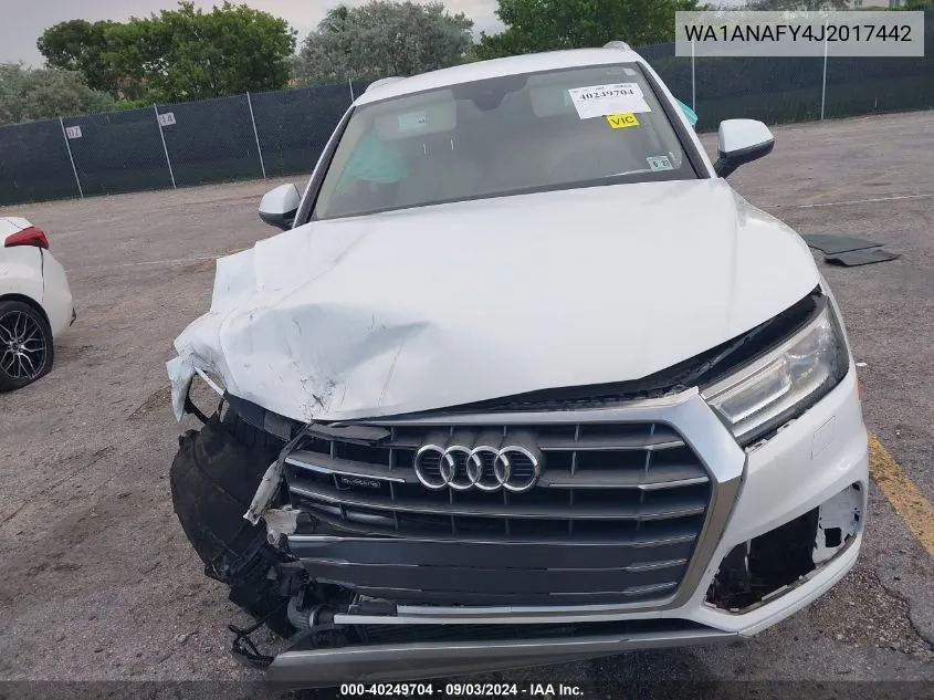 WA1ANAFY4J2017442 2018 Audi Q5 2.0T Premium/2.0T Tech Premium