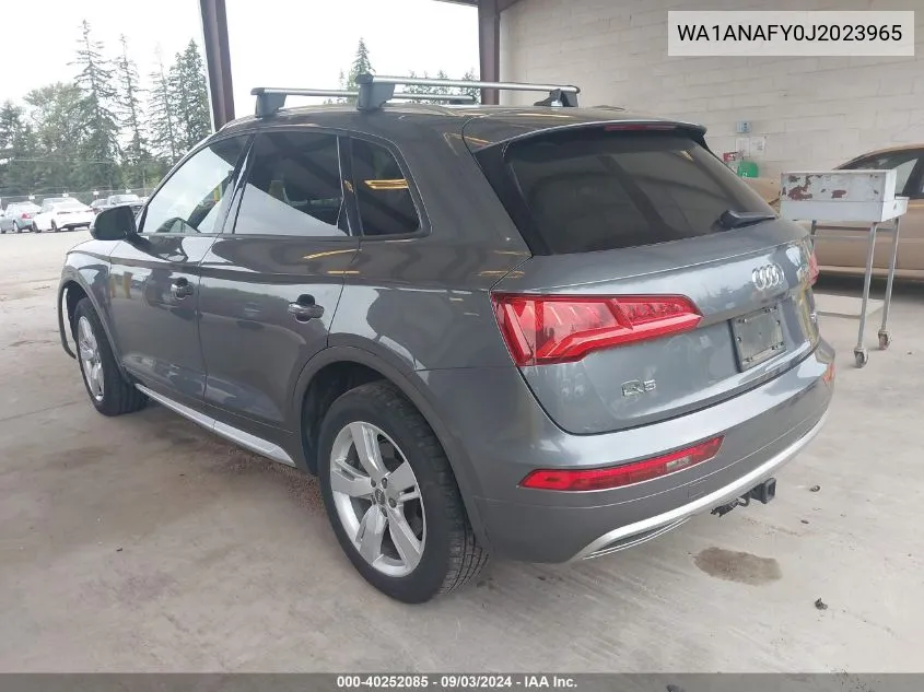 WA1ANAFY0J2023965 2018 Audi Q5 2.0T Tech Premium