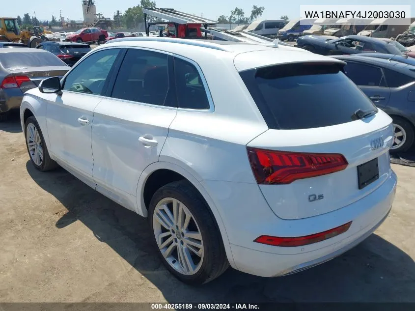 2018 Audi Q5 2.0T Premium/2.0T Tech Premium VIN: WA1BNAFY4J2003030 Lot: 40255189