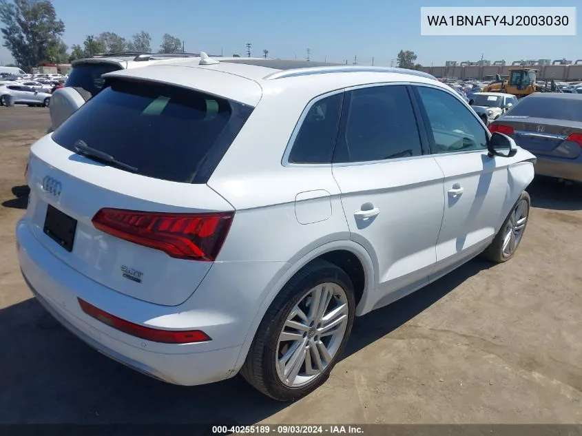 2018 Audi Q5 2.0T Premium/2.0T Tech Premium VIN: WA1BNAFY4J2003030 Lot: 40255189