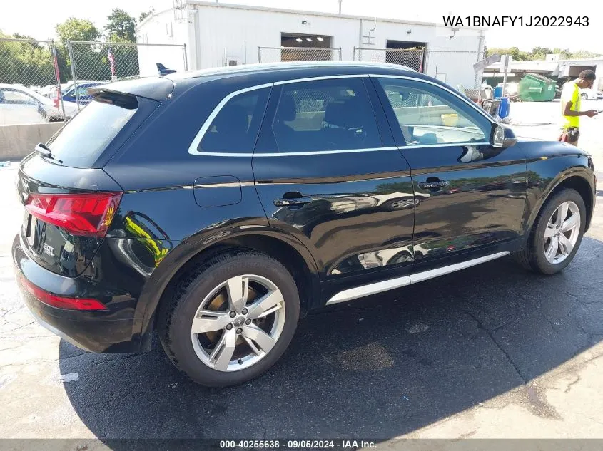 2018 Audi Q5 2.0T Premium/2.0T Tech Premium VIN: WA1BNAFY1J2022943 Lot: 40255638