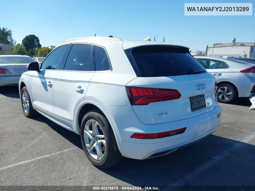 2018 Audi Q5 2.0T Premium/2.0T Tech Premium VIN: WA1ANAFY2J2013289 Lot: 40276879