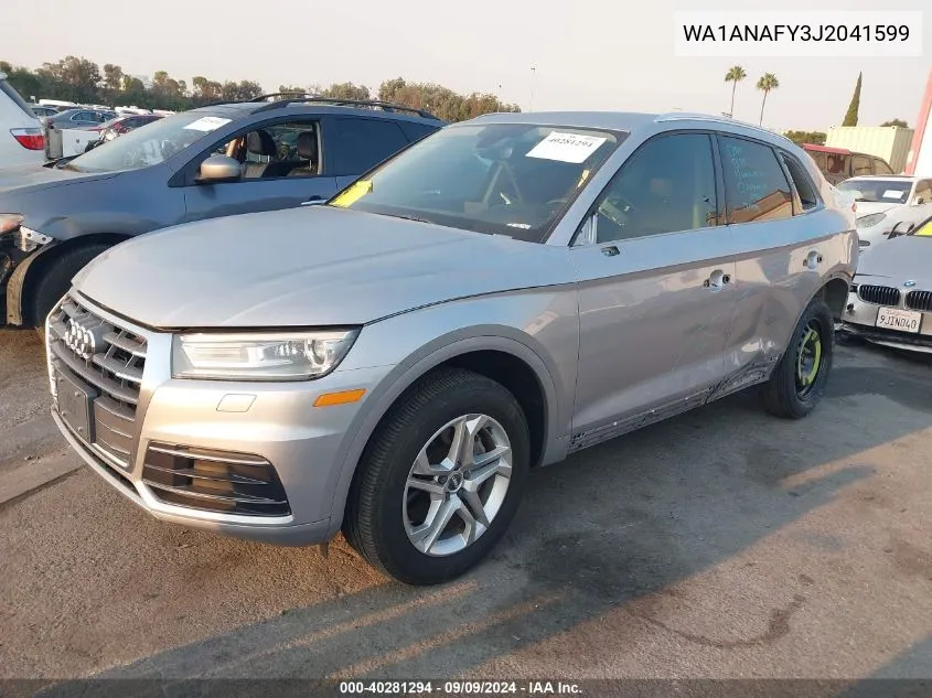 2018 Audi Q5 2.0T Premium/2.0T Tech Premium VIN: WA1ANAFY3J2041599 Lot: 40281294